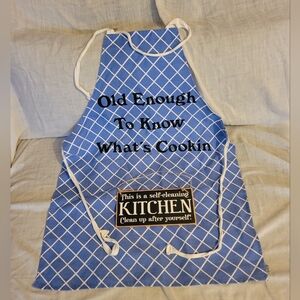 Blue Checkered Kitchen Apron